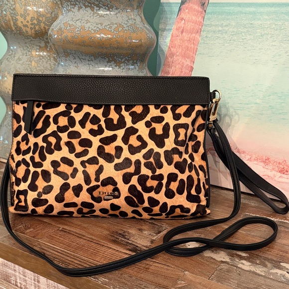 Dune London Handbags - DUNE LONDON Leopard Print Crossbody Bag with Black Trim BEAUTIFUL